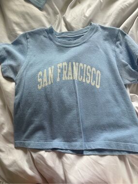 Light Blue "San Francisco" Tee - Casual Short Sleeve Top